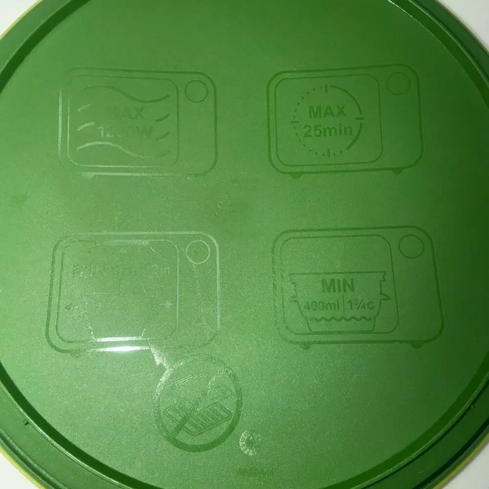 4 pcs Green Tupperware Smart Steamer Microwave Cooker Strainer Colander Bowl